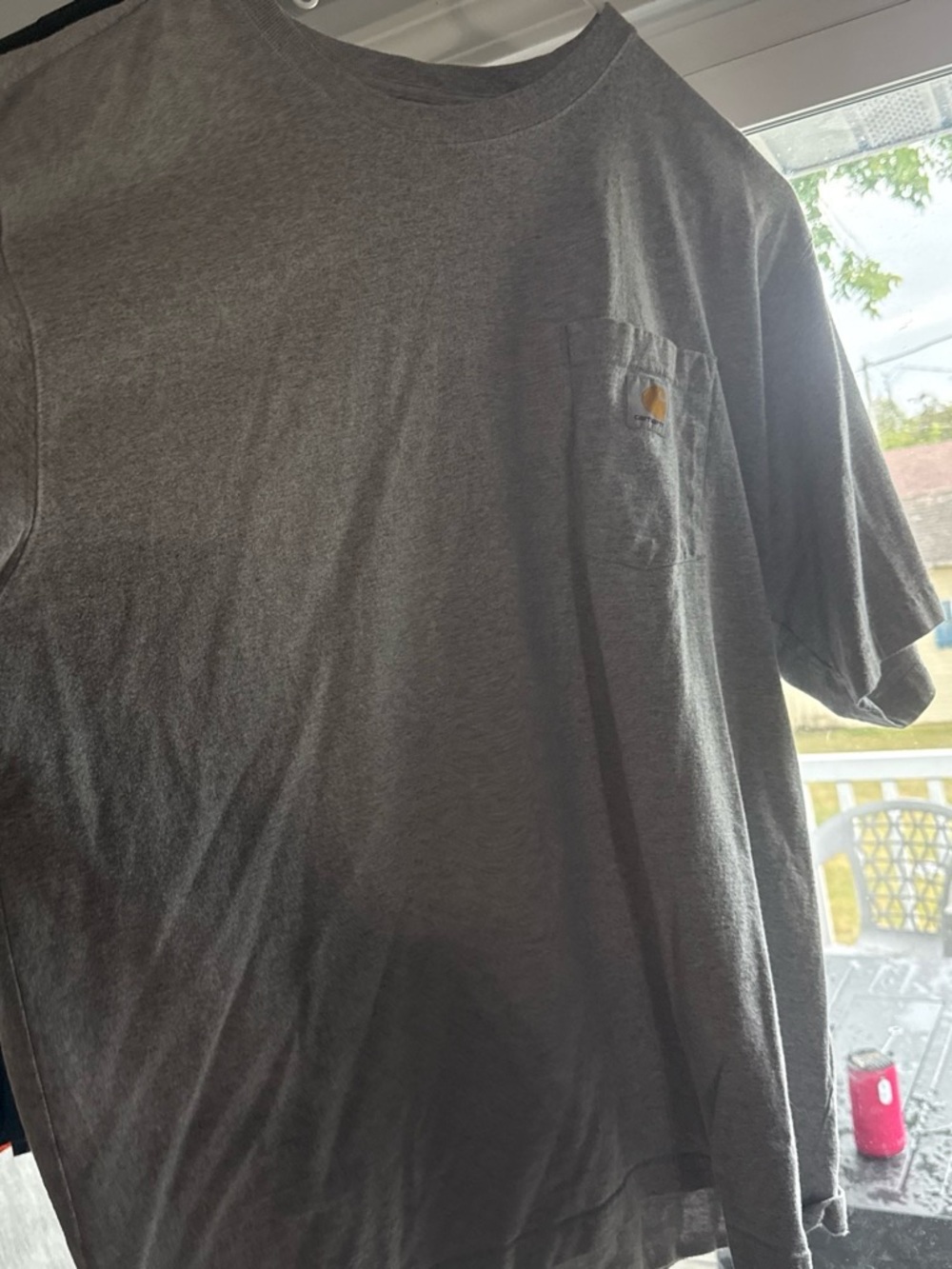 Carhartt Men’s Short Sleeve Pocket Tee in Heather Gray